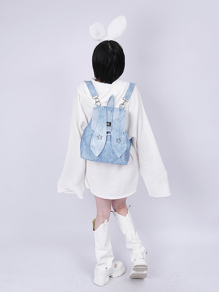 FADED RETRO RABBIT-EAR BACKPACK