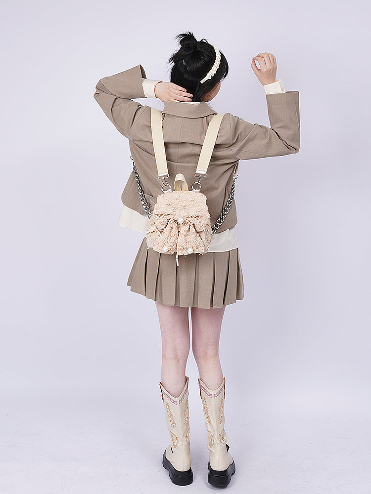 진주가 복고풍 여성 배낭