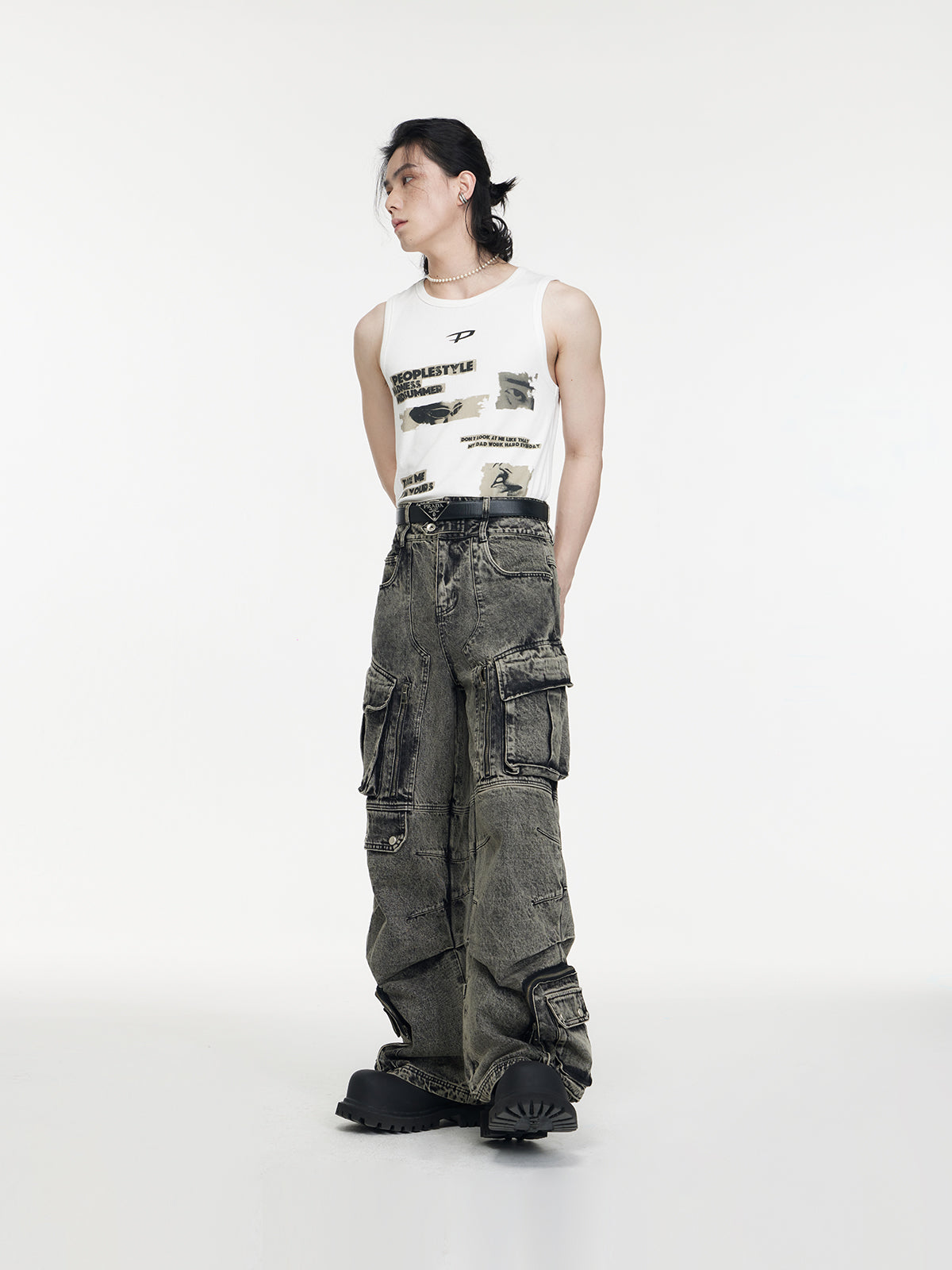 Unisex Print Sleeveless Casual Thin Tanktop