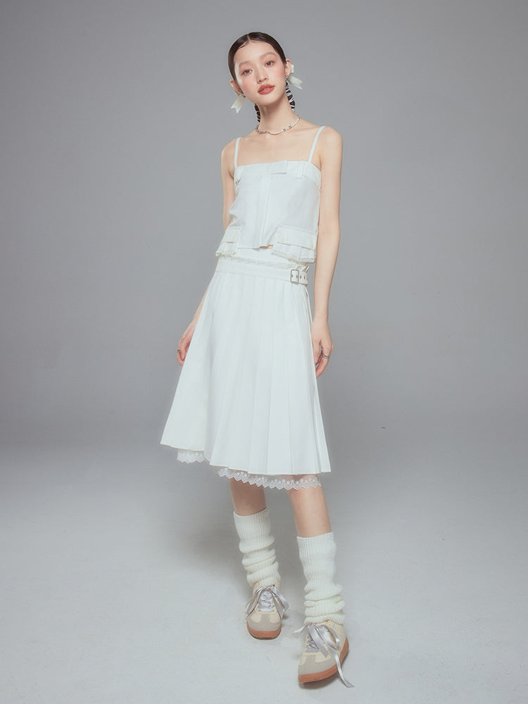 Lace Layered Flare Femineine Skirt