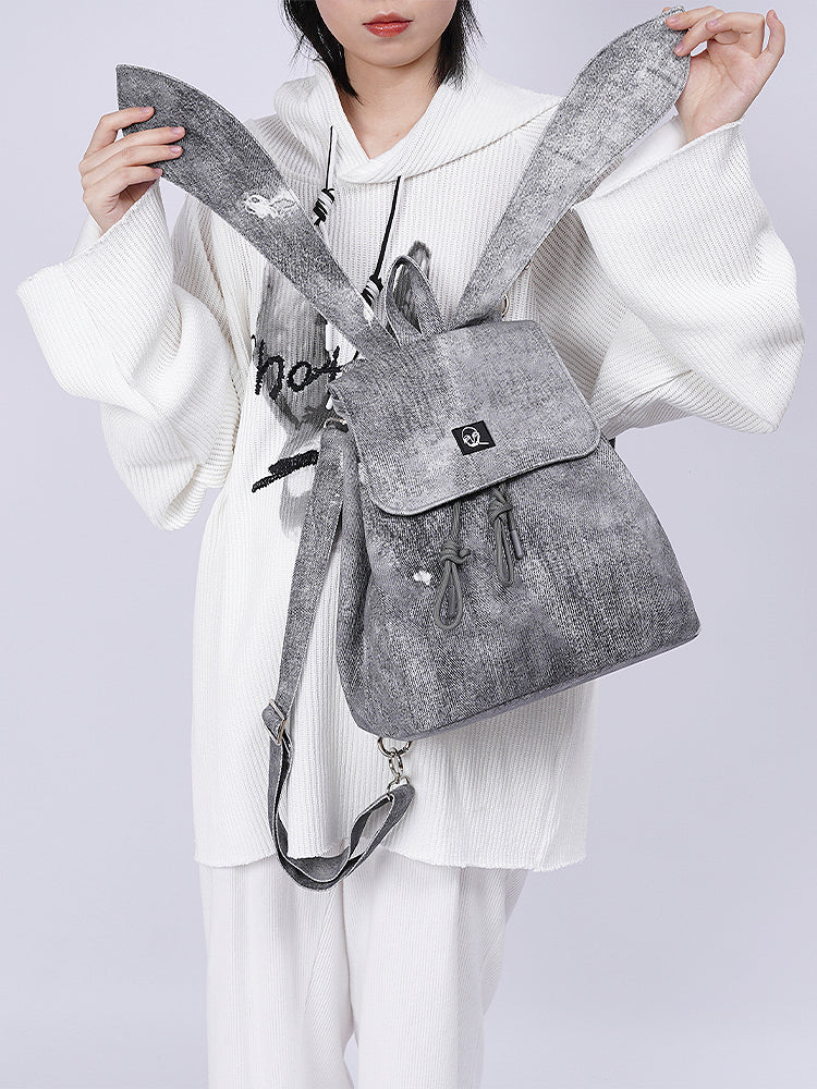 FADED RETRO RABBIT-EAR BACKPACK