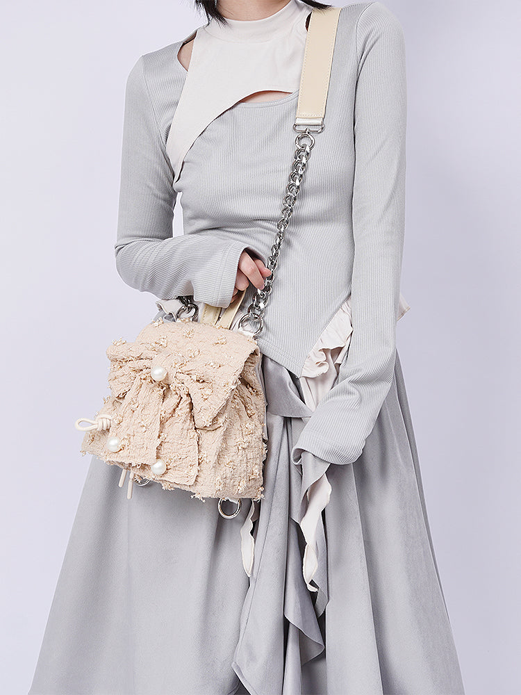 진주가 복고풍 여성 배낭