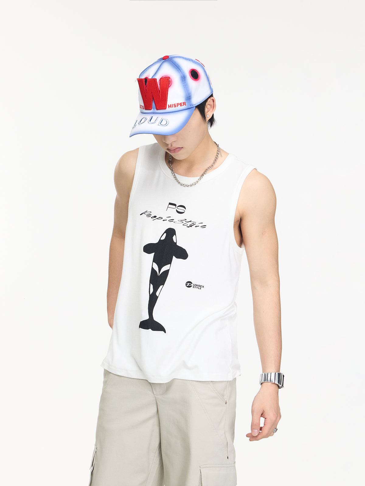 Unisex Whale Sleeveless Summer Casual Tanktop