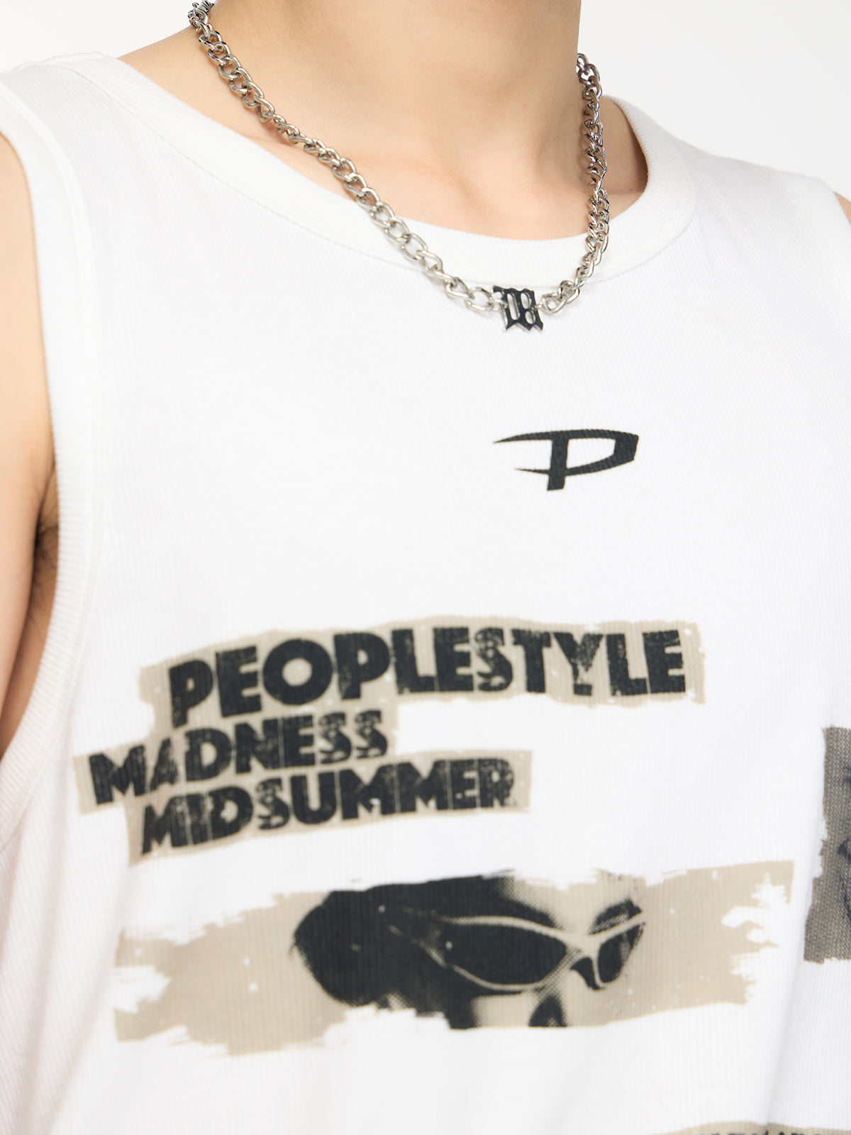 Unisex Print Sleeveless Casual Thin Tanktop