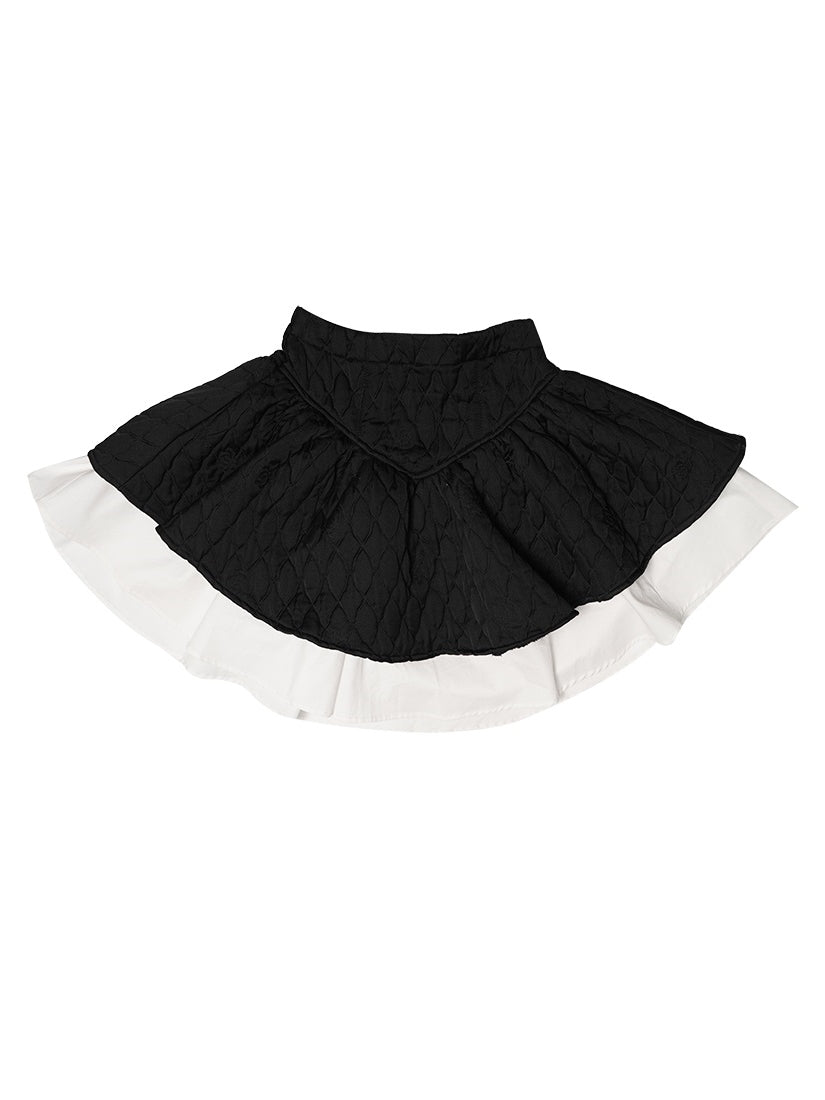Quilting Embroidery Layered Lolita Gothic Short-Skirt