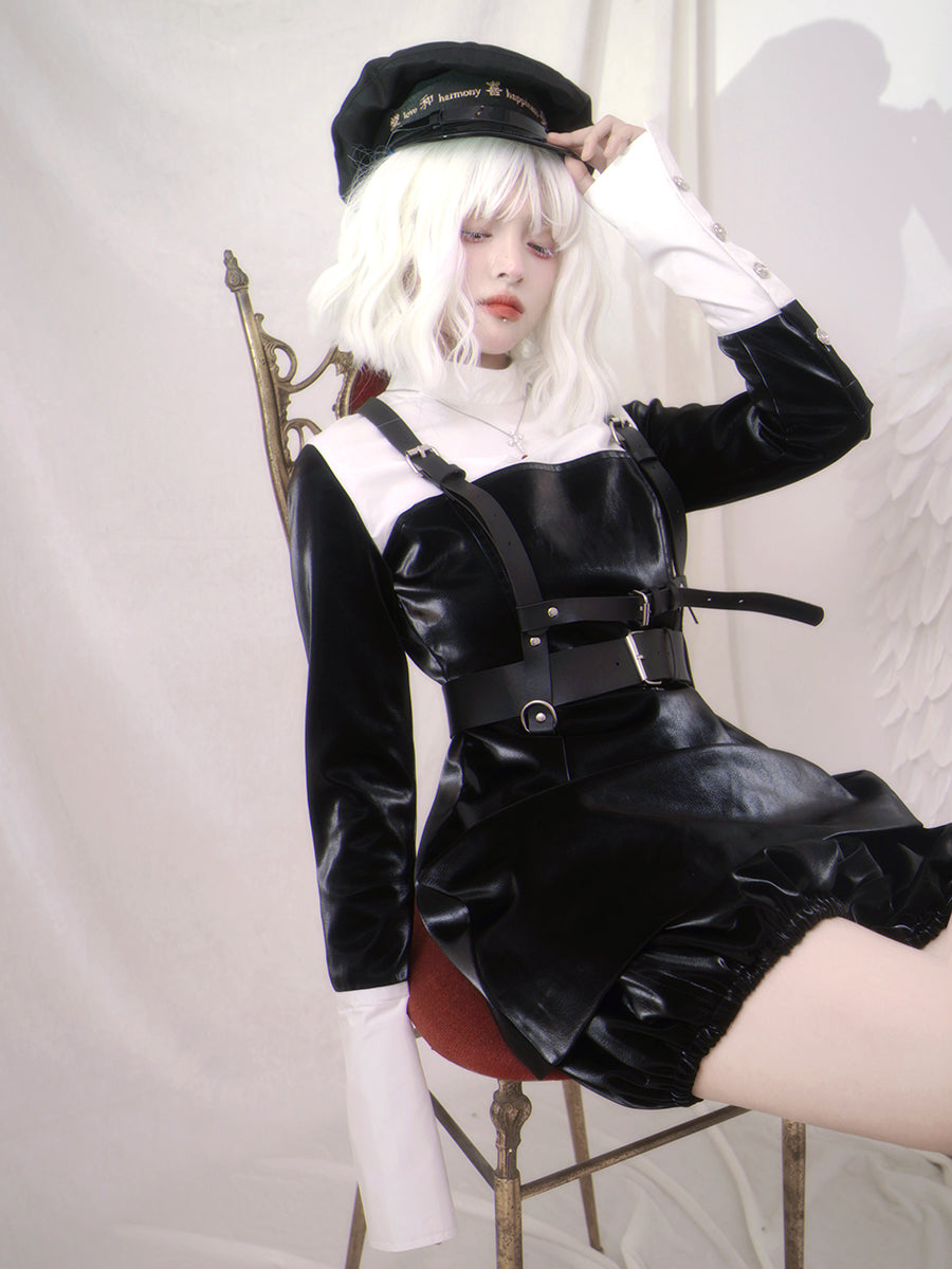 고딕 양식은 평범한 자수 원피스를 확인했습니다