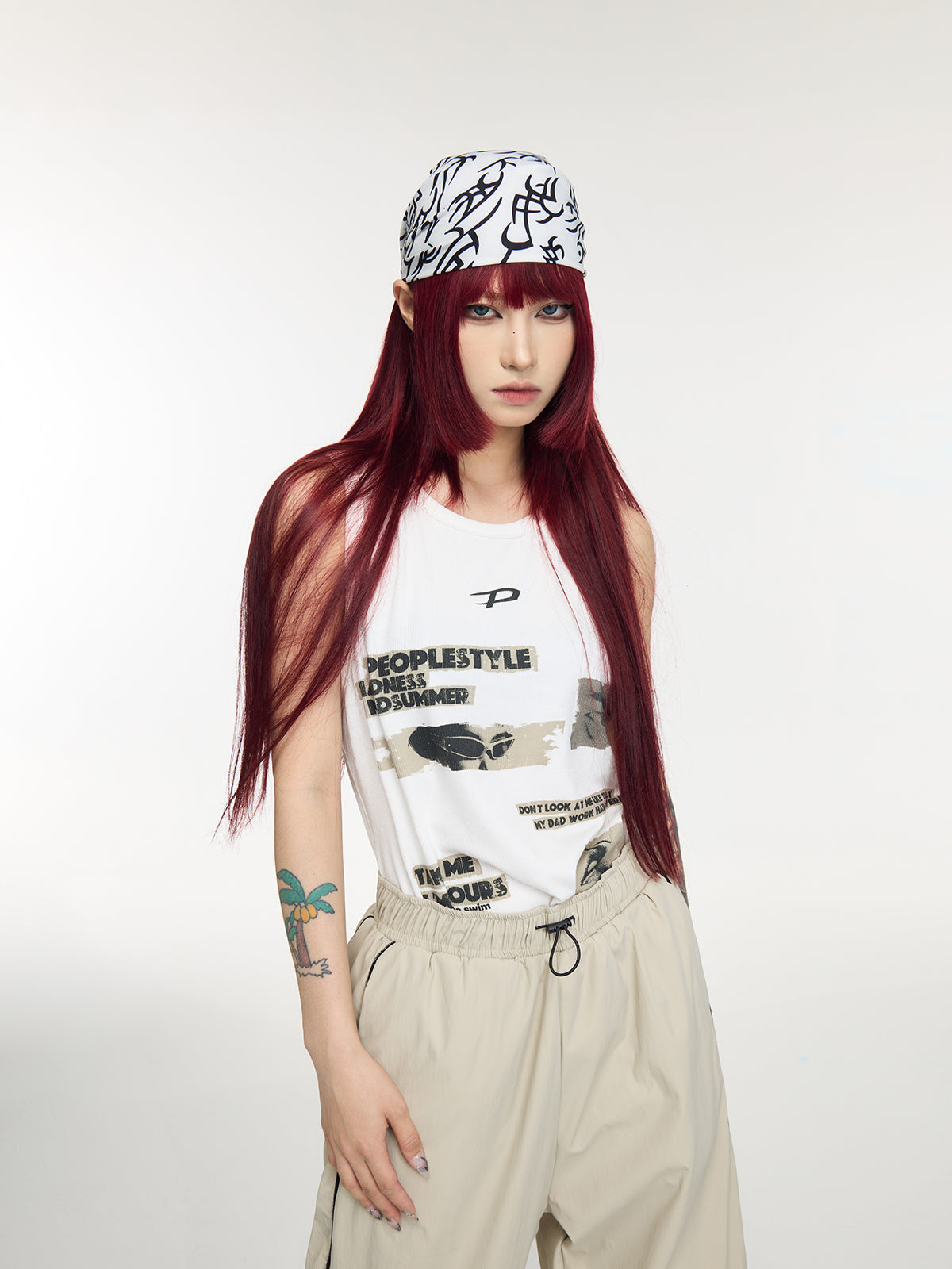 Unisex Print Sleeveless Casual Thin Tanktop