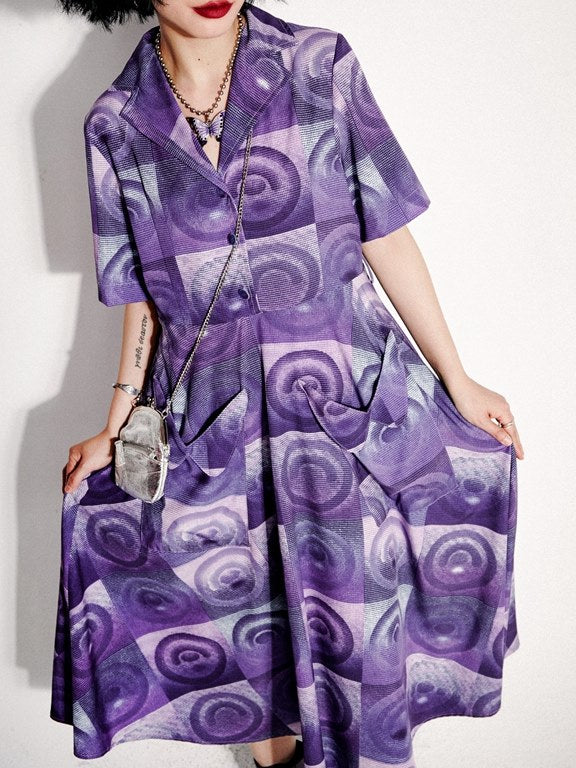 RETRO POCKET NICHI LONG ONE-PIECE