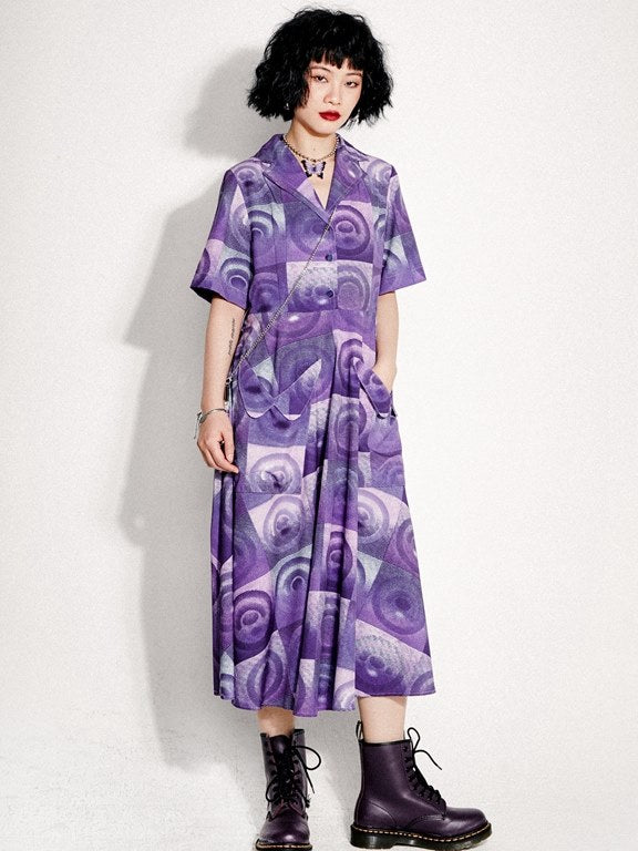 RETRO POCKET NICHI LONG ONE-PIECE