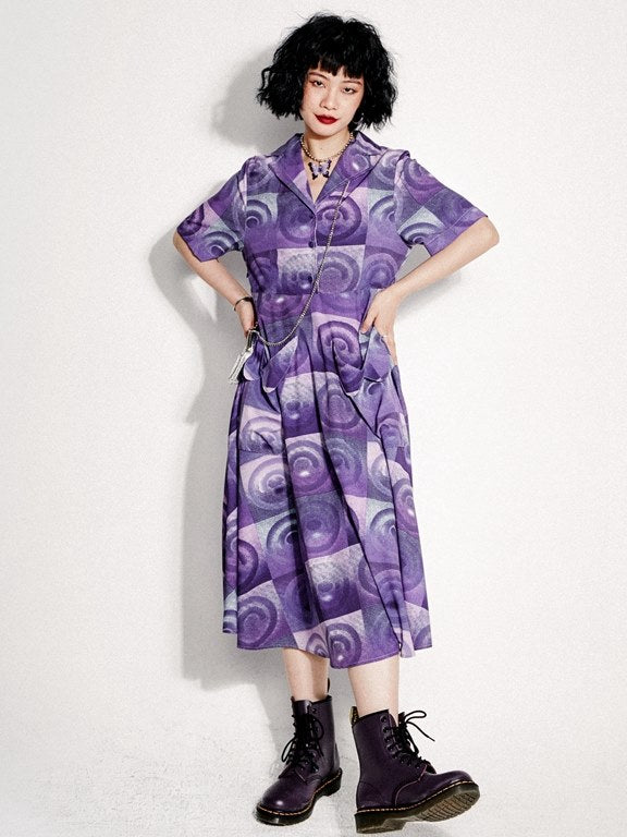 RETRO POCKET NICHI LONG ONE-PIECE