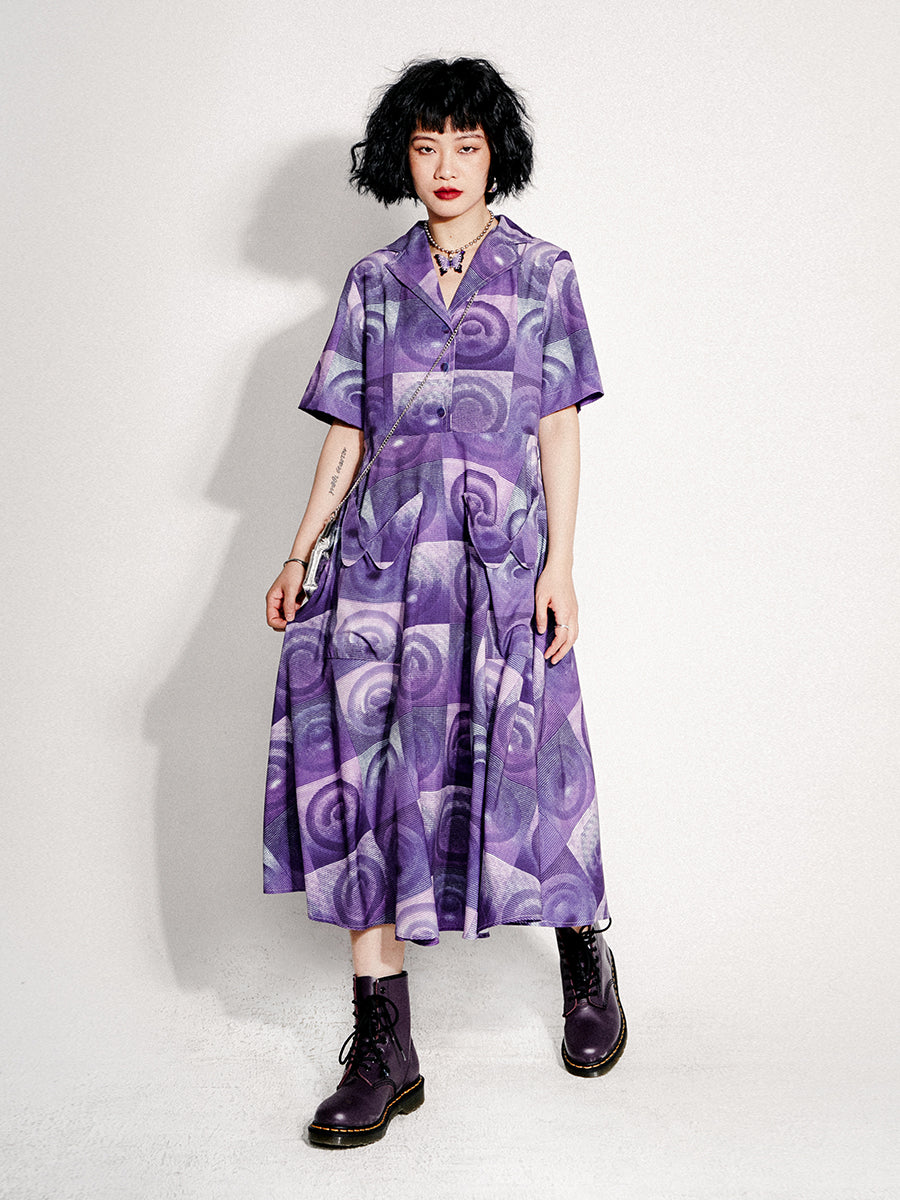 RETRO POCKET NICHI LONG ONE-PIECE