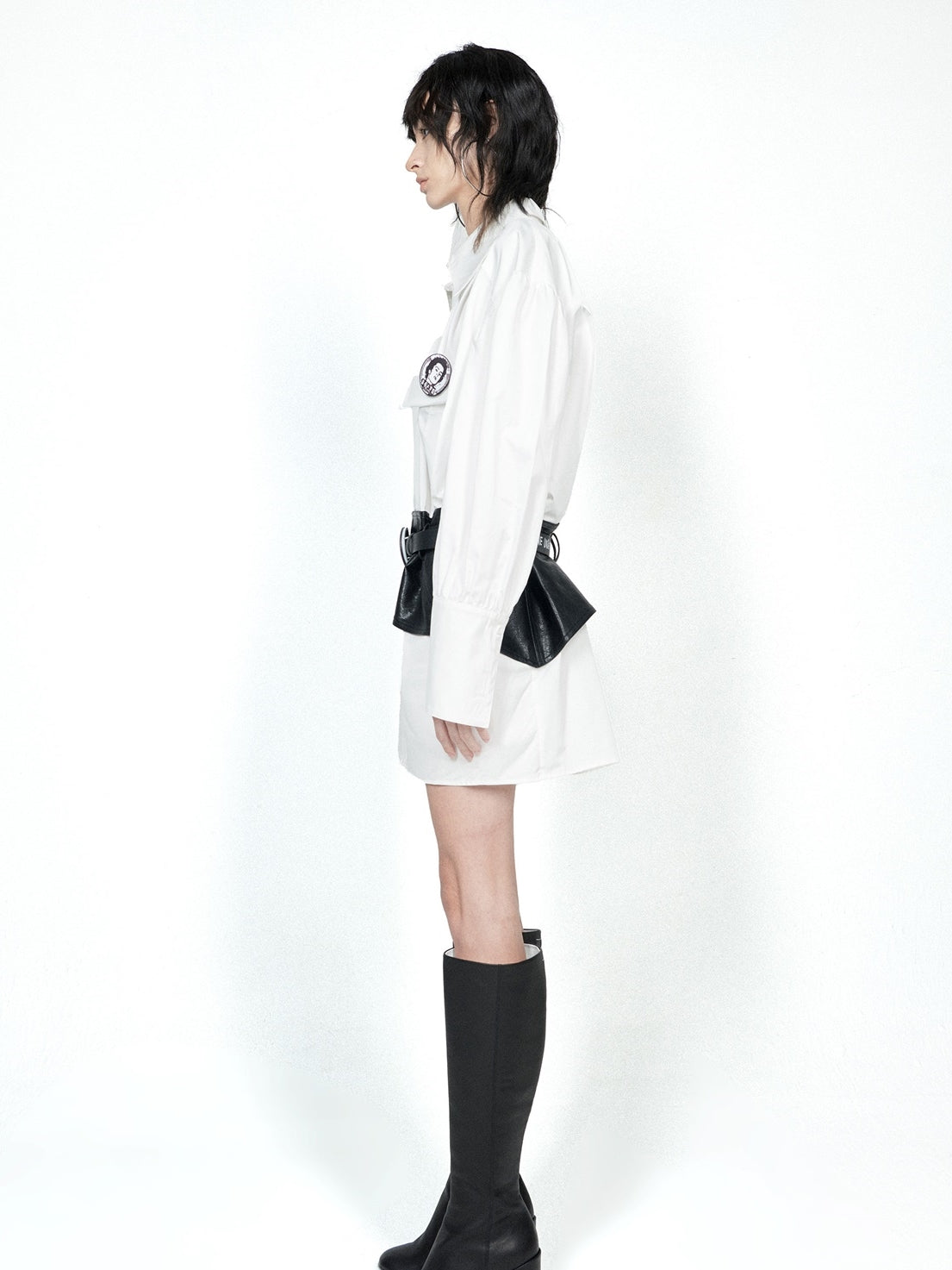 Cooles Nichi Ledergürtelhemd