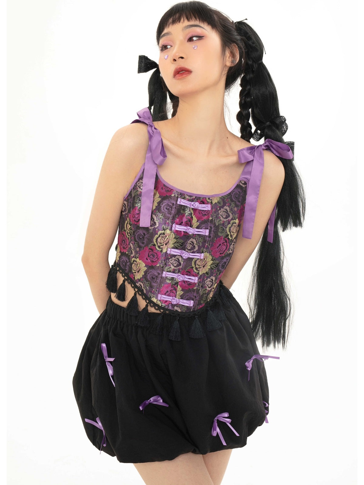 Balloon Pumpkin Ribbon Short Pants