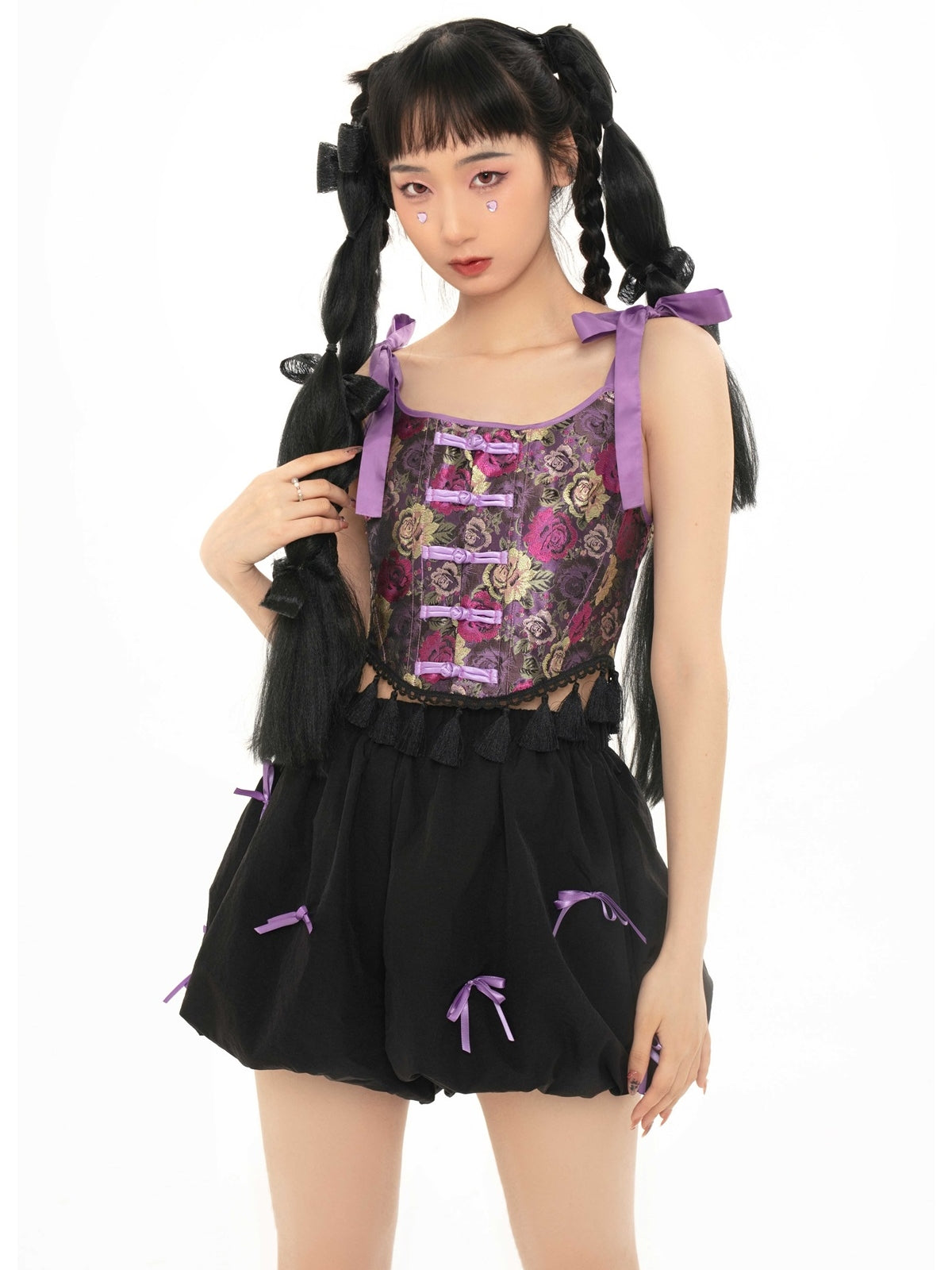 Balloon Pumpkin Ribbon Short Pants