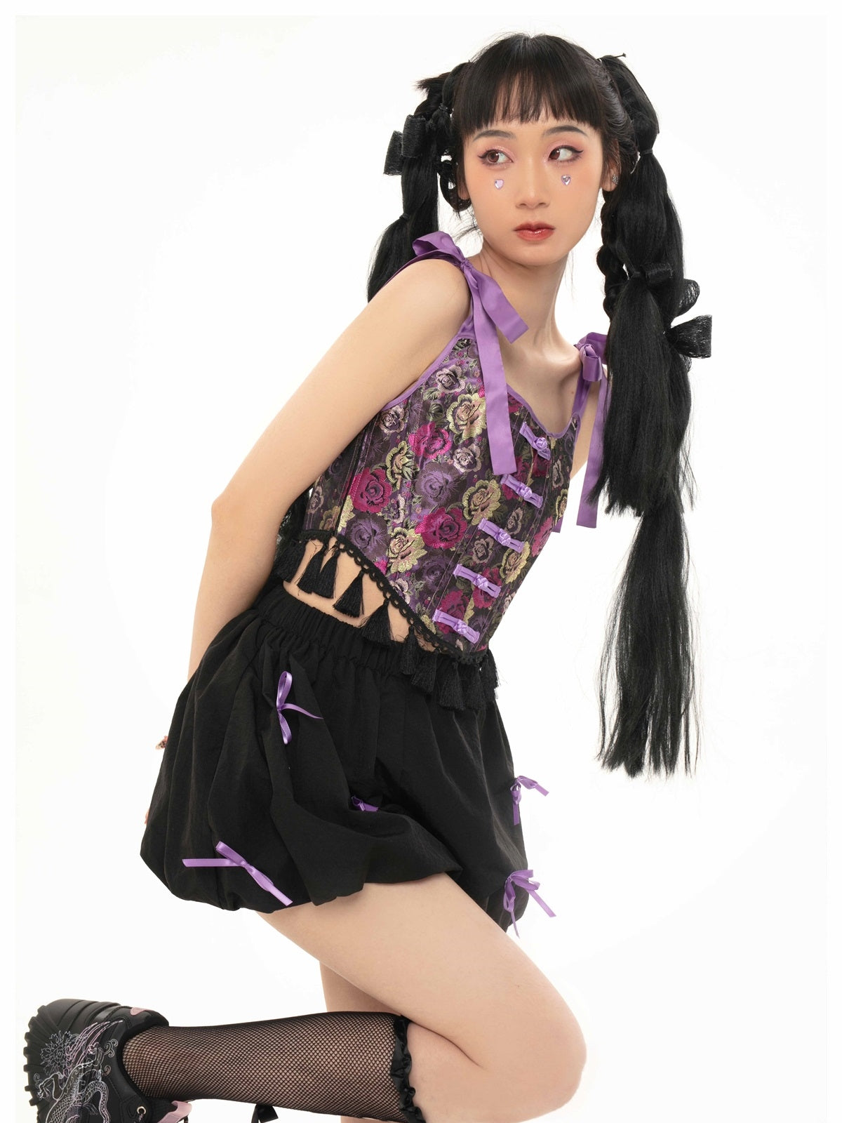 Balloon Pumpkin Ribbon Short Pants