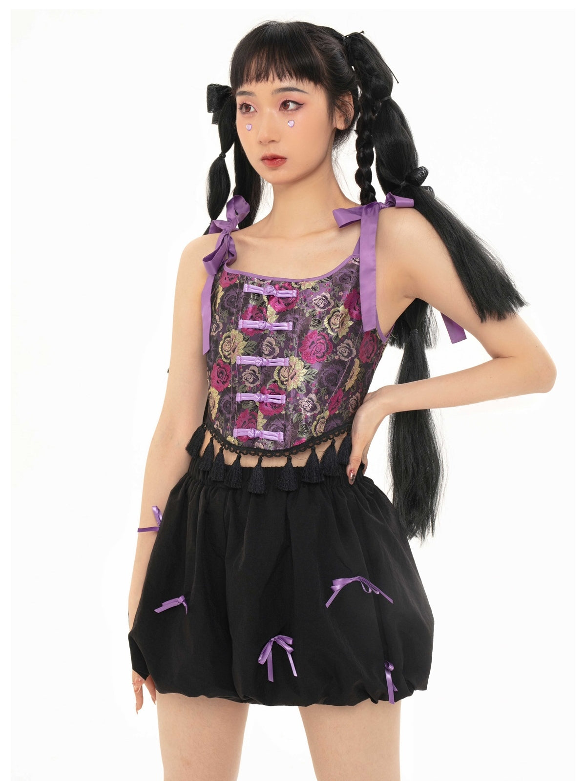 Balloon Pumpkin Ribbon Short Pants