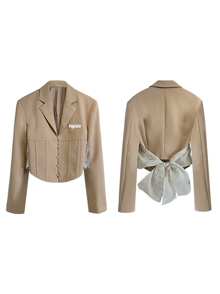 Back-Ribbon 2WAY NICHI FRILL TIERED JACKET & SKIRT