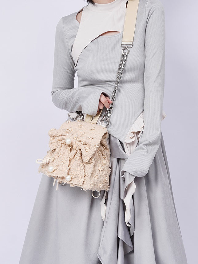 진주가 복고풍 여성 배낭