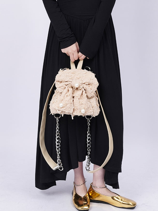 진주가 복고풍 여성 배낭