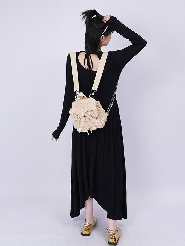 진주가 복고풍 여성 배낭