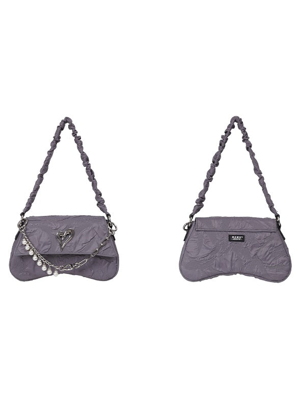 Compact 2way Drawstring Heart Bag