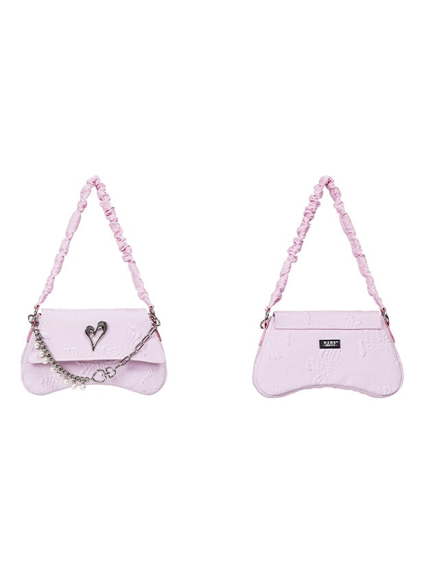 Compact 2way Drawstring Heart Bag