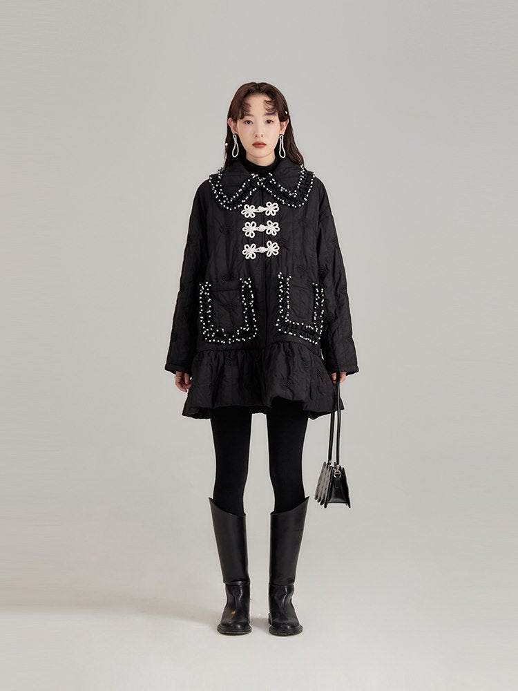 Rose Pearl Embroidery Sweet Jacket