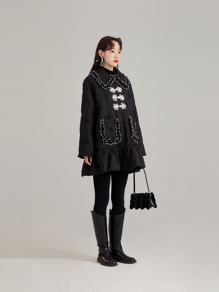 Rose Pearl Embroidery Sweet Jacket