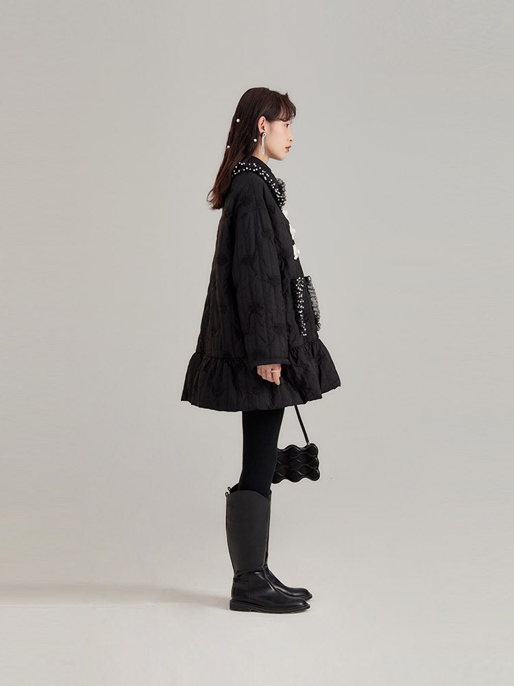 Rose Pearl Embroidery Sweet Jacket