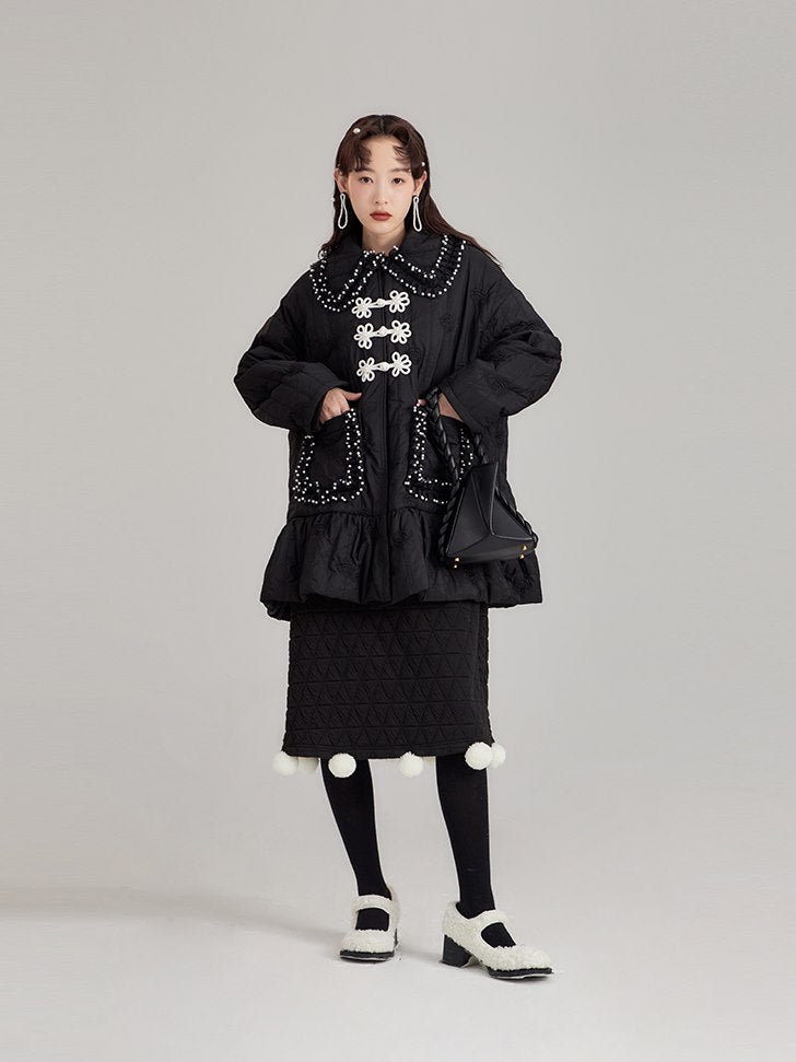 Rose Pearl Embroidery Sweet Jacket