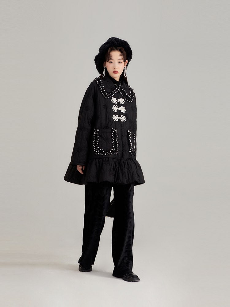 Rose Pearl Embroidery Sweet Jacket