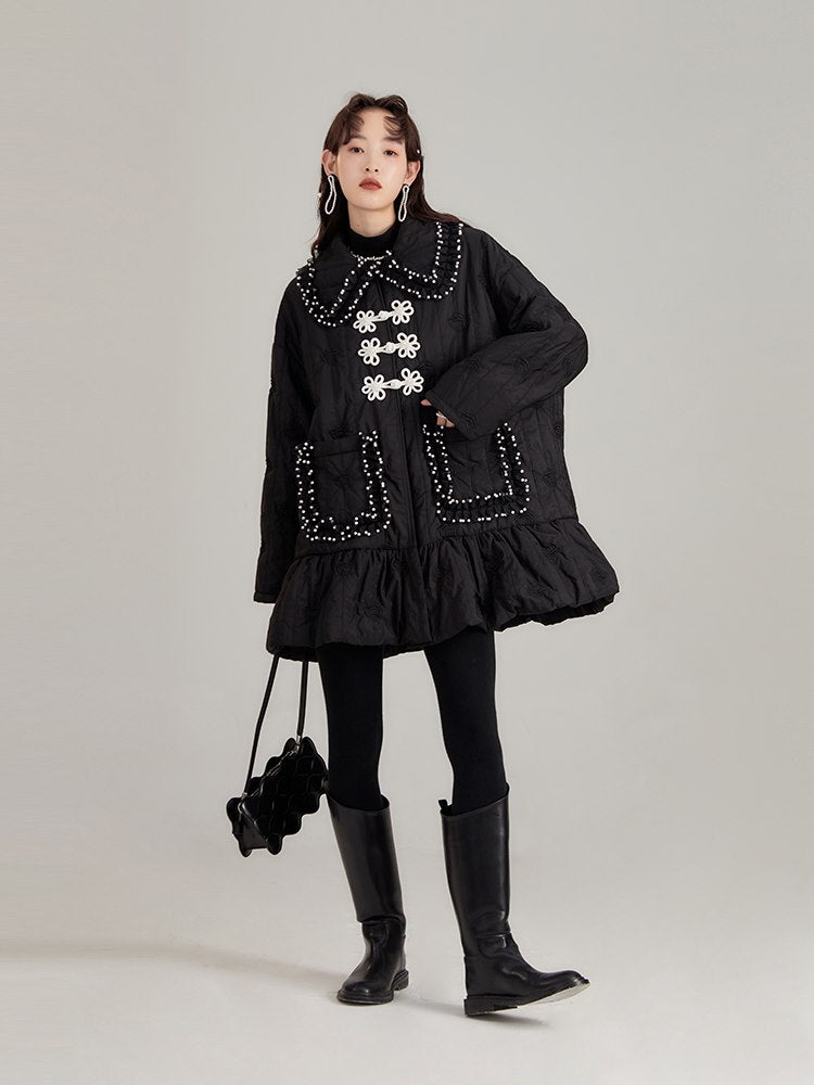 Rose Pearl Embroidery Sweet Jacket