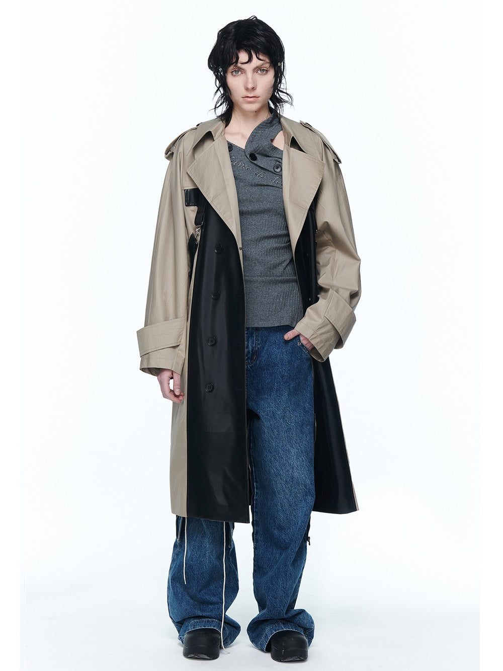 2way Arrange Tight Open-shoulder Knit