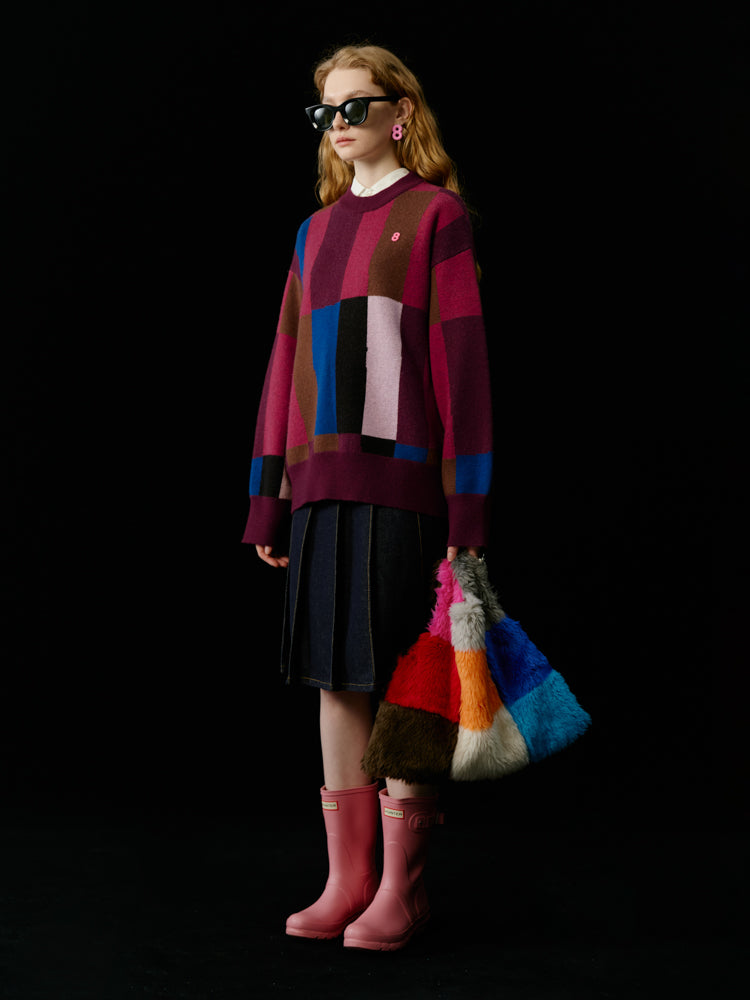 세련된 다채로운 화려한 니트