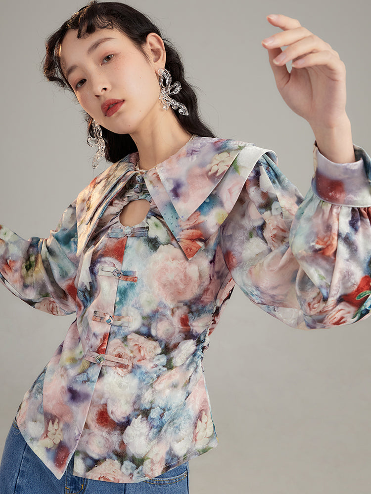 Chemisier à deux cols à deux cols.