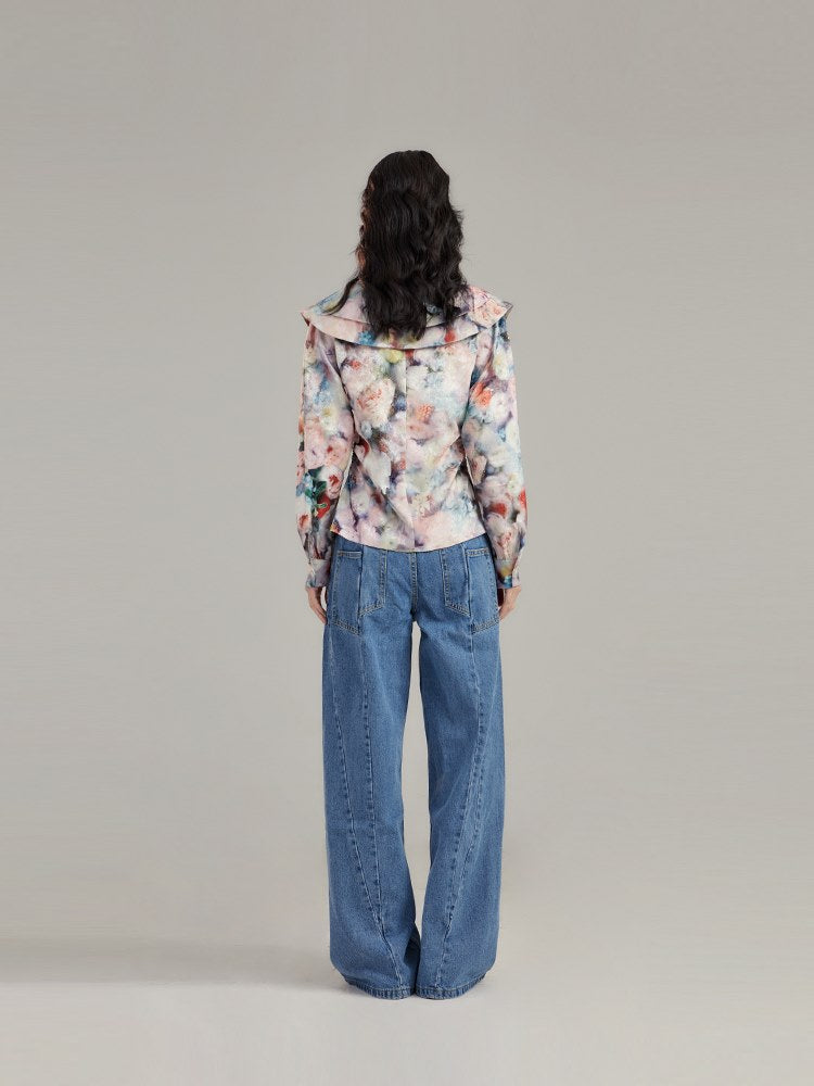 Chemisier à deux cols à deux cols.