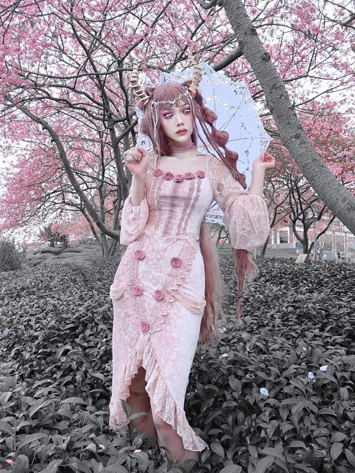 Gotische Spitze Rose Prinzessin Langstachel