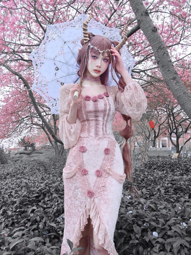 Gotische Spitze Rose Prinzessin Langstachel