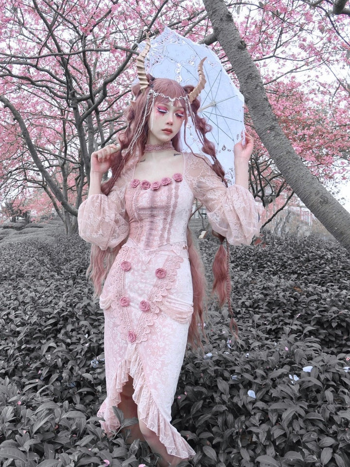 Gotische Spitze Rose Prinzessin Langstachel