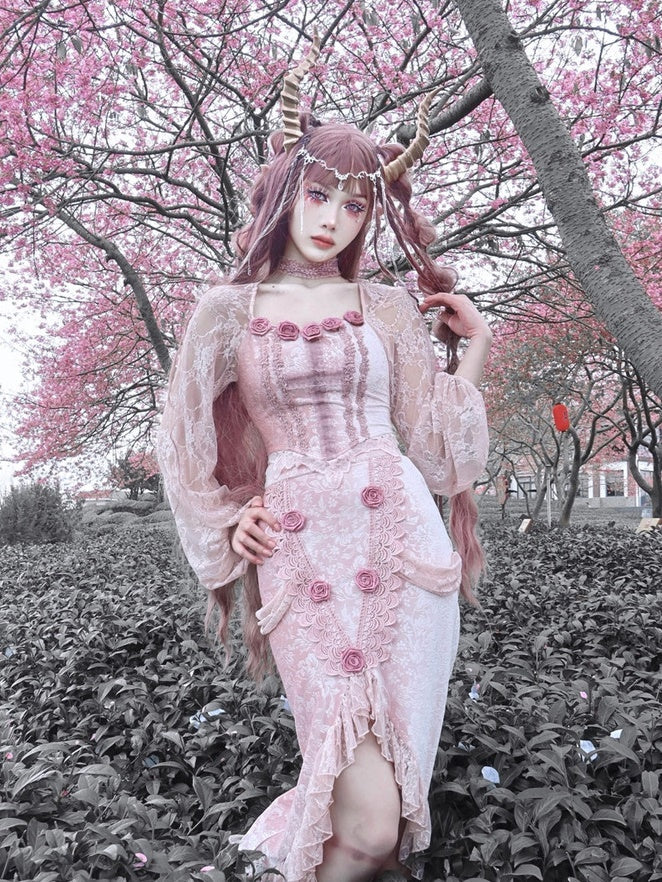 Gotische Spitze Rose Prinzessin Langstachel