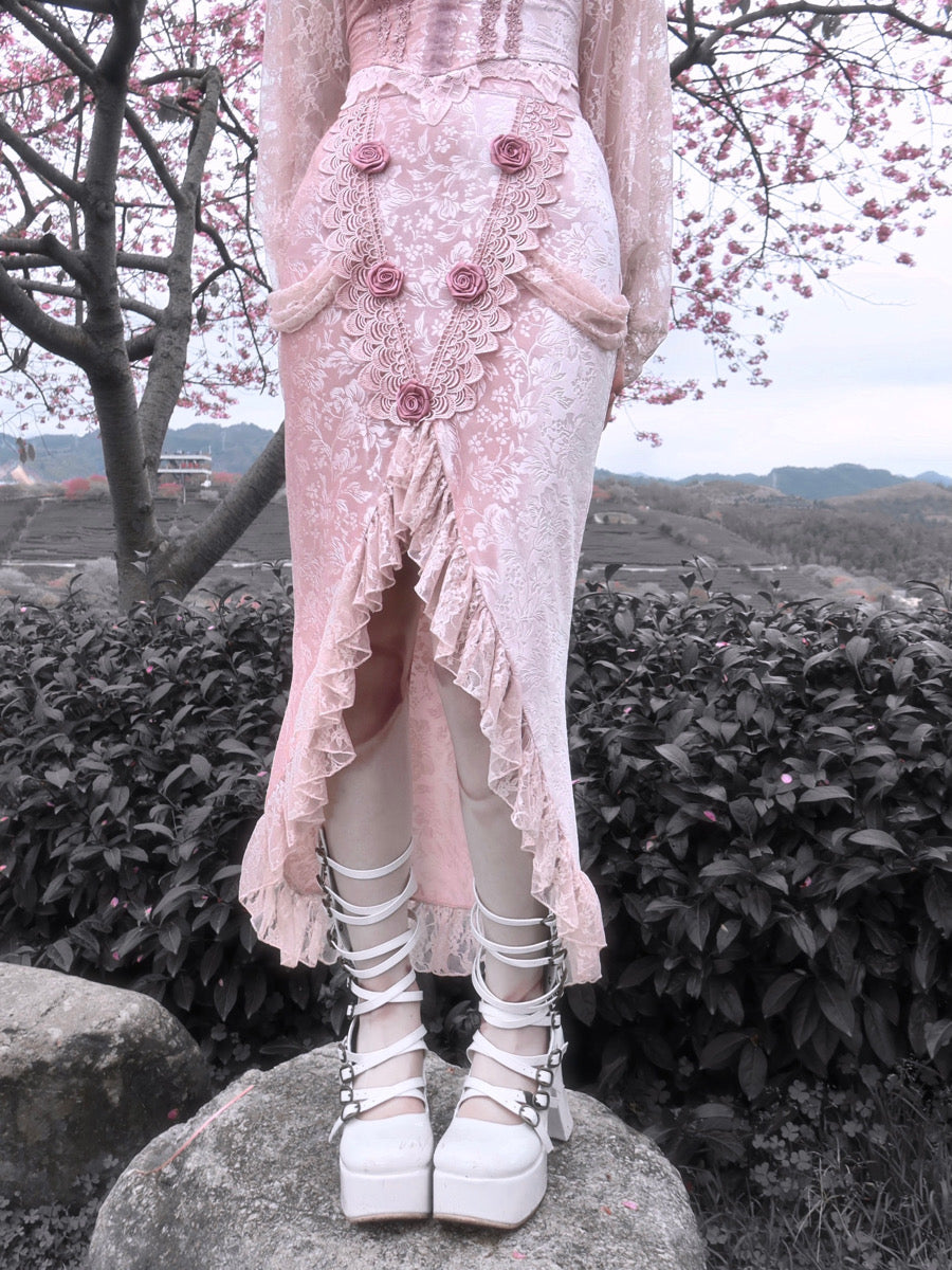 Gotische Spitze Rose Prinzessin Langstachel