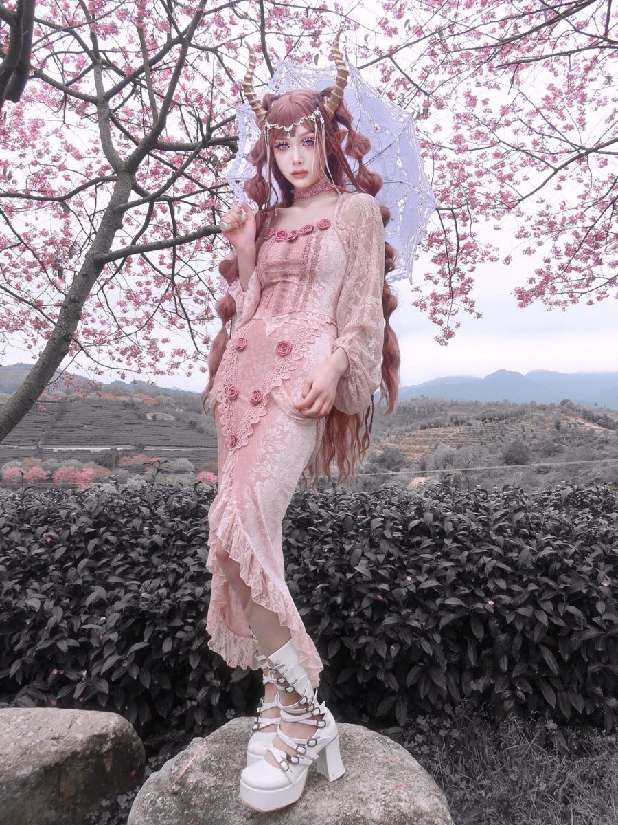 Gotische Spitze Rose Prinzessin Langstachel