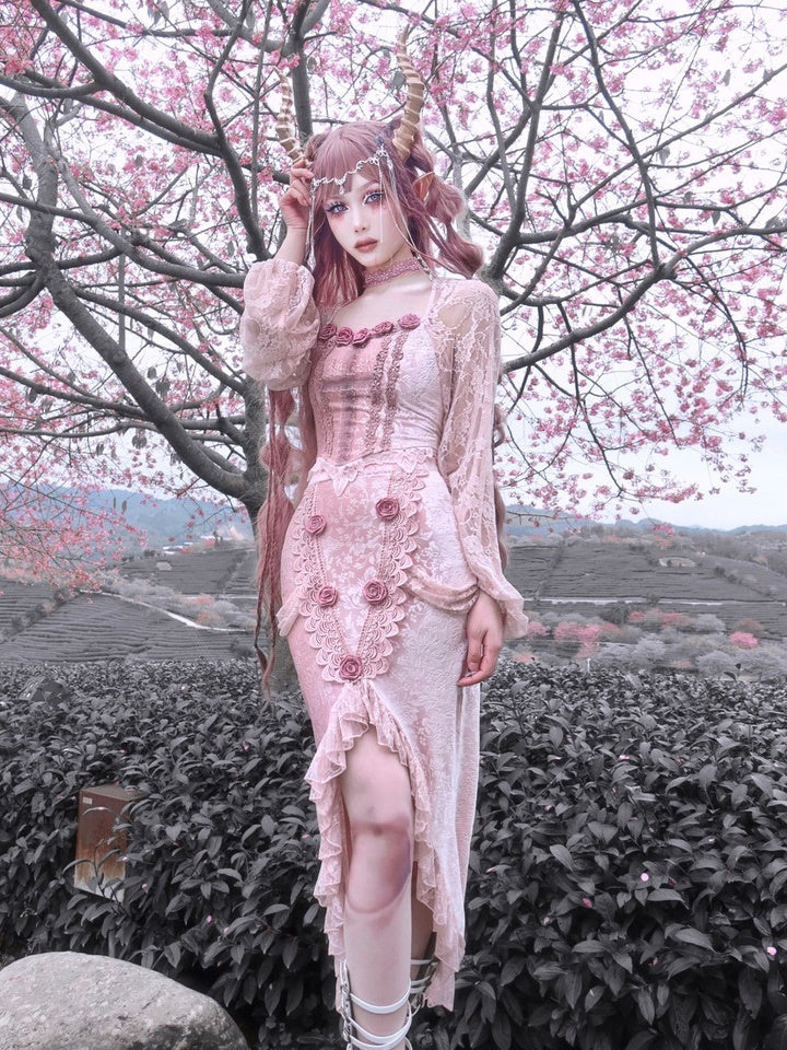 Gotische Spitze Rose Prinzessin Langstachel