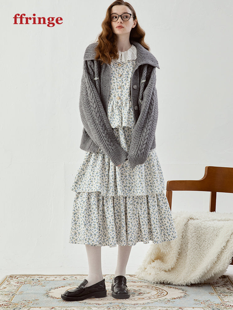 Femineine Blume Retro Flare niedliche Bluse Bluse