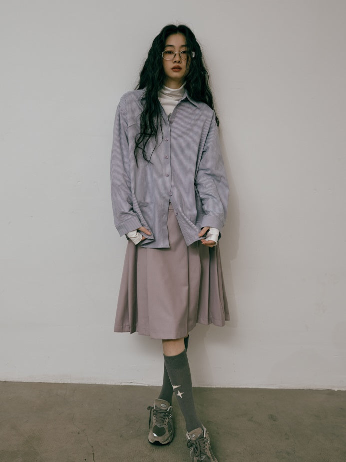 Simple Pleats Chic Skirt