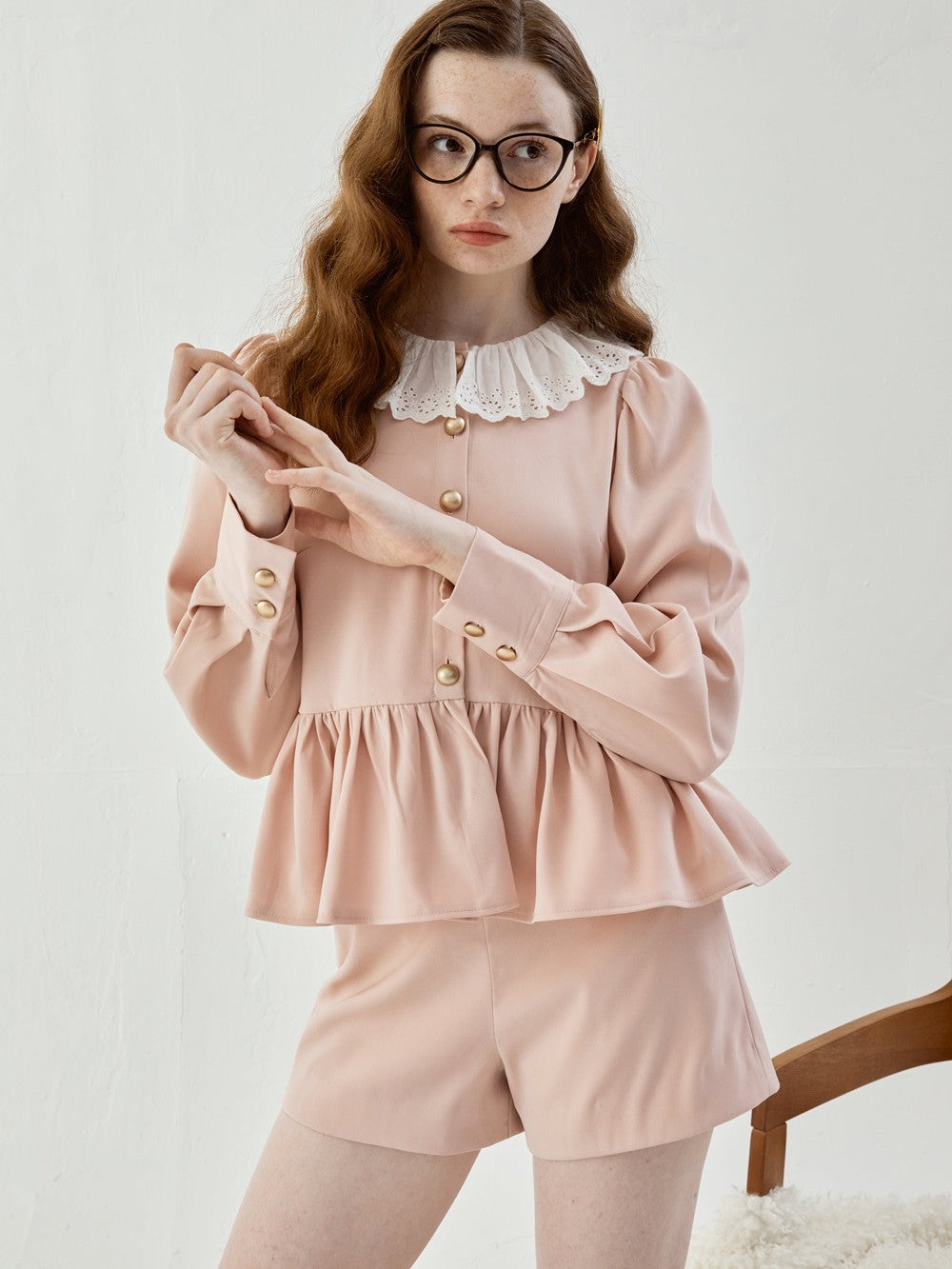 Suede Short Plain Short-Pants