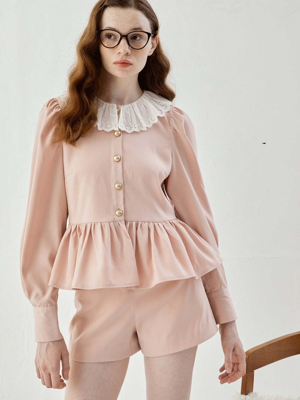 Suede Short Plain Short-Pants