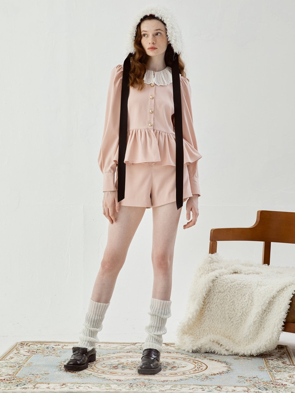 Suede Short Plain Short-Pants