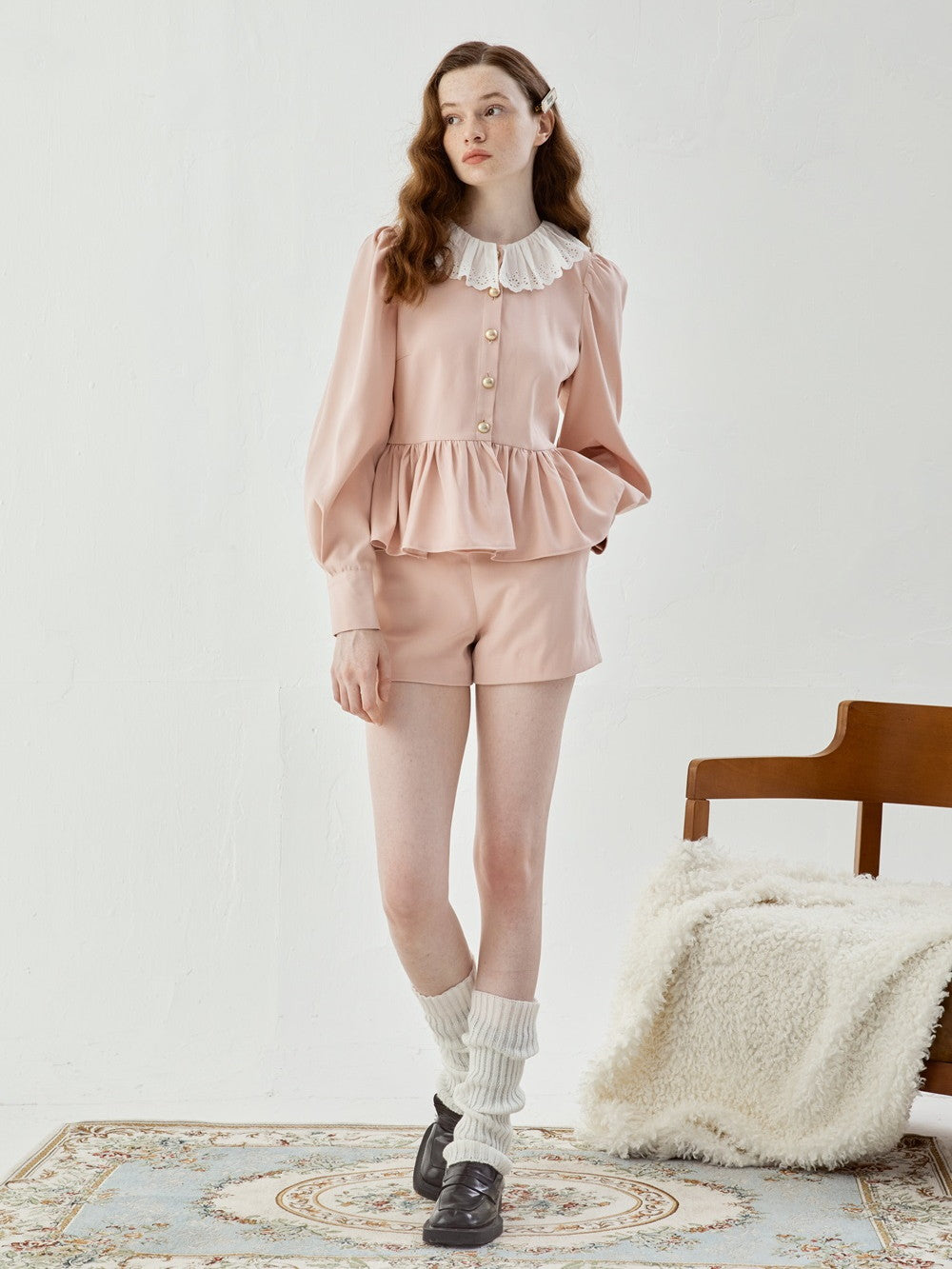 Suede Short Plain Short-Pants