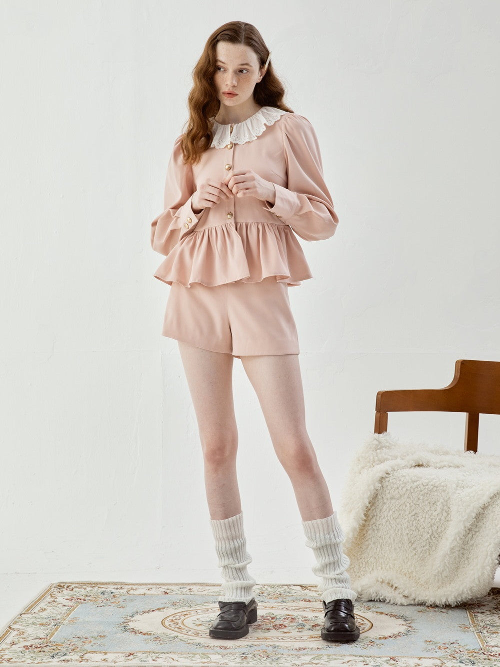 Suede Short Plain Short-Pants